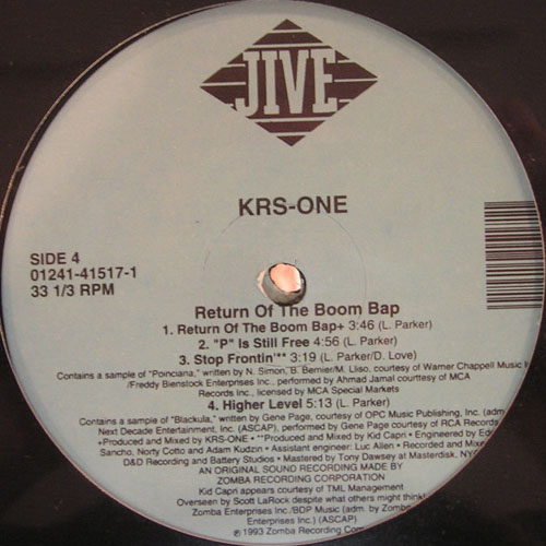 KRS-One - Return of the Boom Bap