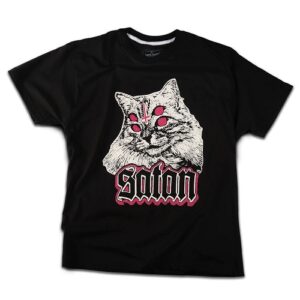Satan Cat T-Shirt (Black - Pink)